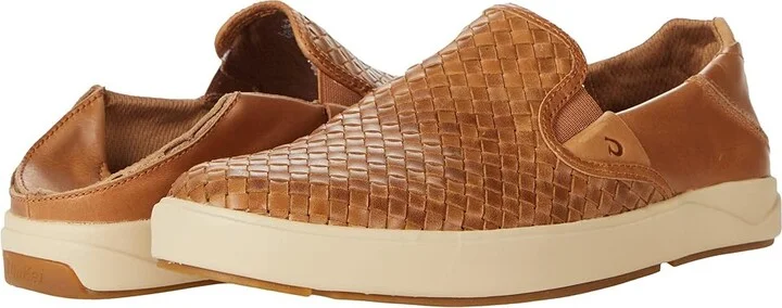 OluKai Lae'ahi Lauhala Men's Shoes Fox/Fox : 7 D - Medium, Leather