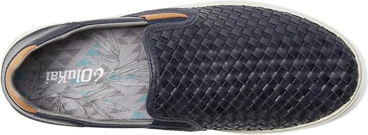 OluKai Lae'ahi Lauhala Men's Shoes Trench Blue/Trench Blue : 7 D - Medium, Leather - Image 2