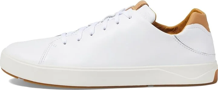 OluKai Lae'Ahi Li 'Ili Men's Shoes Bright White/Bright White : 7 D - Medium, Leather - Image 6