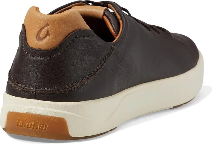 OluKai Lae'Ahi Li 'Ili Men's Shoes Dark Java/Dark Java : 7 D - Medium, Leather - Image 4