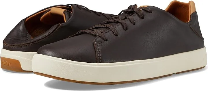 OluKai Lae'Ahi Li 'Ili Men's Shoes Dark Java/Dark Java : 7 D - Medium, Leather