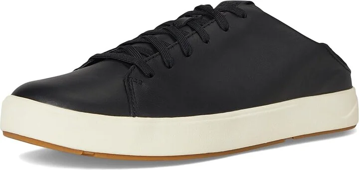 OluKai Lae'Ahi Li 'Ili Men's Shoes Onyx/Onyx : 8.5 D - Medium, Leather - Image 5