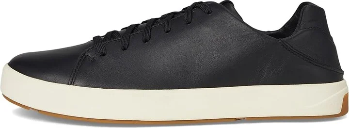 OluKai Lae'Ahi Li 'Ili Men's Shoes Onyx/Onyx : 8.5 D - Medium, Leather - Image 6