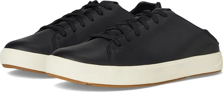 OluKai Lae'Ahi Li 'Ili Men's Shoes Onyx/Onyx : 8.5 D - Medium, Leather