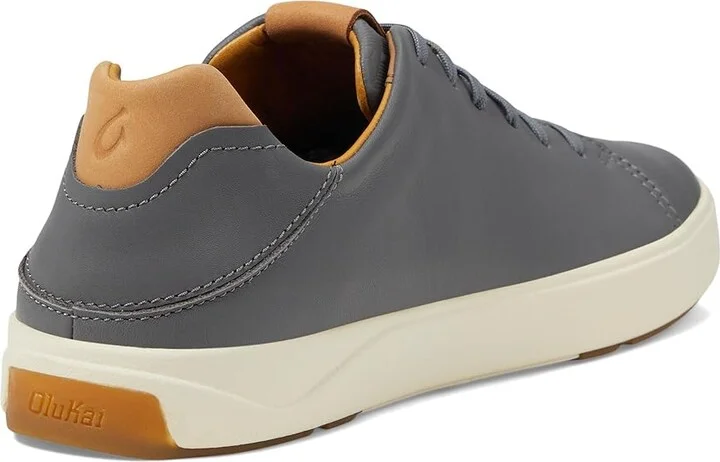 OluKai Lae'Ahi Li 'Ili Men's Shoes Stone/Stone : 7 D - Medium, Leather - Image 4