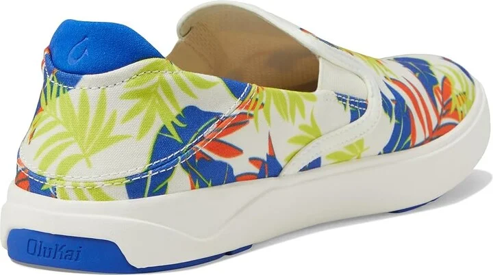OluKai Lae'ahi Pa'i Men's Shoes Off-White/Aloha : 8 D - Medium, Canvas - Image 4