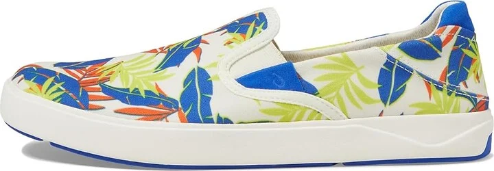 OluKai Lae'ahi Pa'i Men's Shoes Off-White/Aloha : 8 D - Medium, Canvas - Image 6