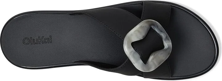 OluKai La'I Slide Women's Shoes Lava Rock/Lava Rock : 11 B - Medium - Image 2