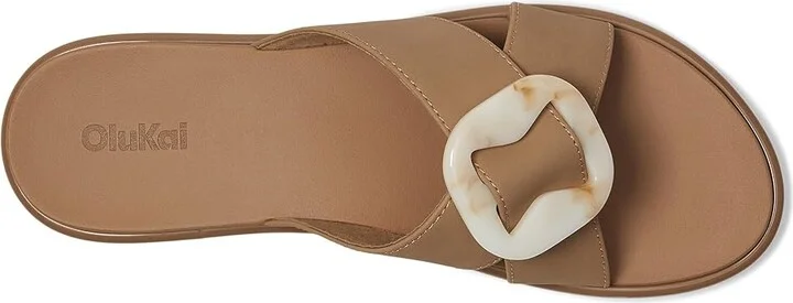 OluKai La'I Slide Women's Shoes Tan/Tan : 9 B - Medium - Image 2