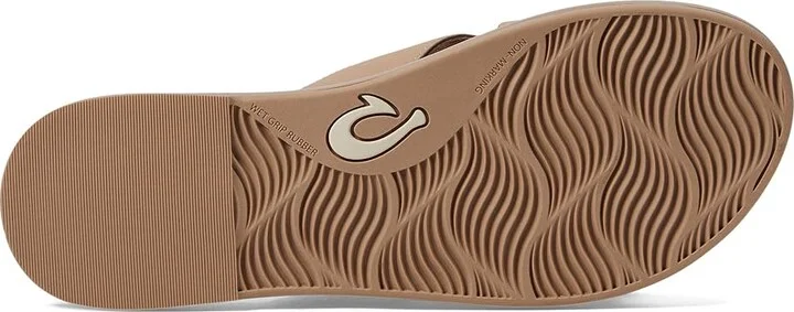 OluKai La'I Slide Women's Shoes Taupe/Taupe : 10 B - Medium - Image 3