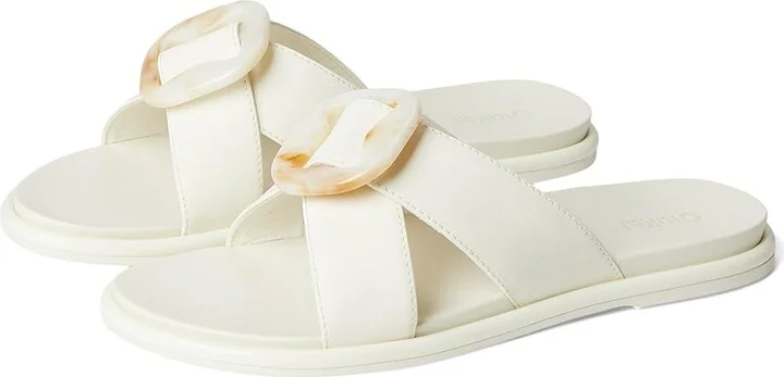 OluKai La'I Slide Women's Shoes White Sand/White Sand : 7 B - Medium