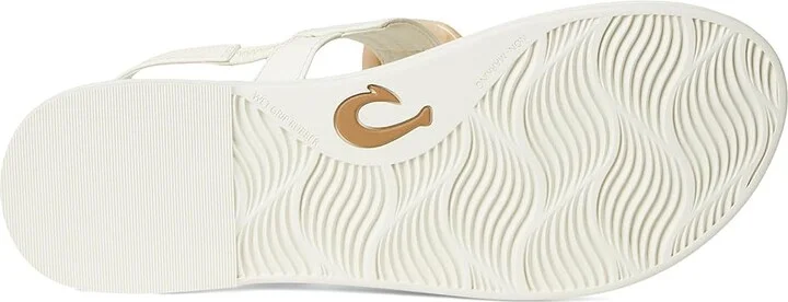 OluKai La'I T-Bar Women's Shoes White Sand/White Sand : 5 B - Medium, Synthetic - Image 3