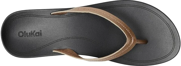 OluKai Lalahi Women's Sandals Copper/Lava Rock : 9 B - Medium, Leather - Image 2