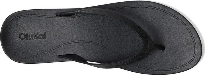 OluKai Lalahi Women's Sandals Lava Rock/Lava Rock : 10 B - Medium, Leather - Image 2