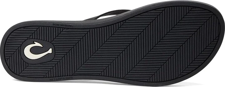 OluKai Lalahi Women's Sandals Lava Rock/Lava Rock : 10 B - Medium, Leather - Image 3