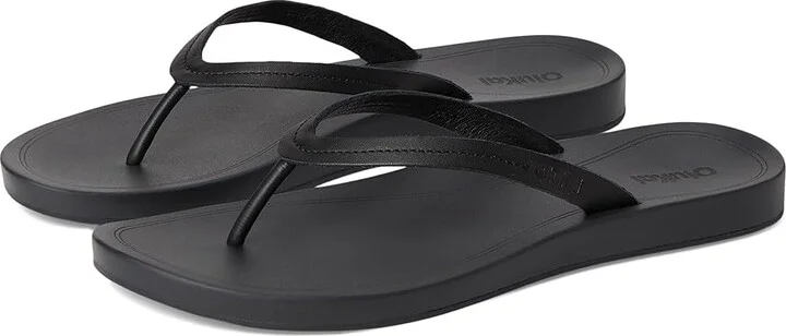 OluKai Lalahi Women's Sandals Lava Rock/Lava Rock : 10 B - Medium, Leather