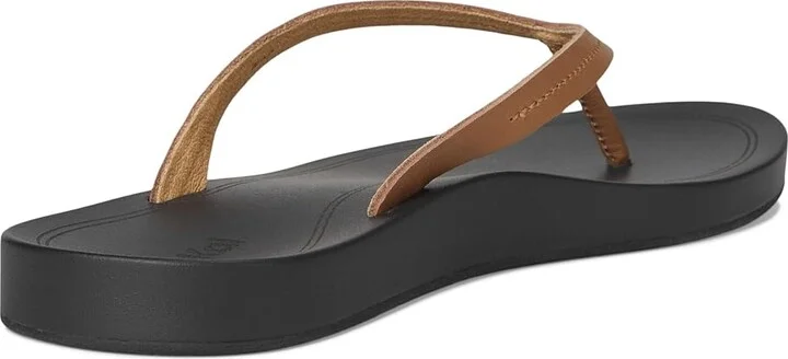 OluKai Lalahi Women's Sandals Tan/Lava Rock : 8 B - Medium, Leather - Image 4