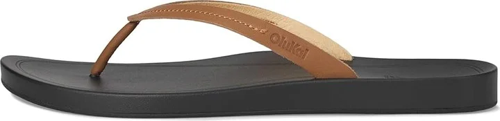 OluKai Lalahi Women's Sandals Tan/Lava Rock : 8 B - Medium, Leather - Image 6