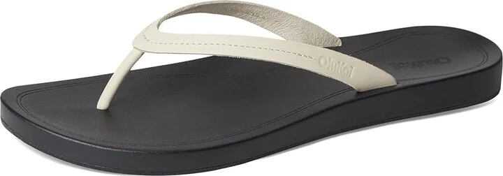 OluKai Lalahi Women's Sandals Tapa/Lava Rock : 8 B - Medium, Leather - Image 5