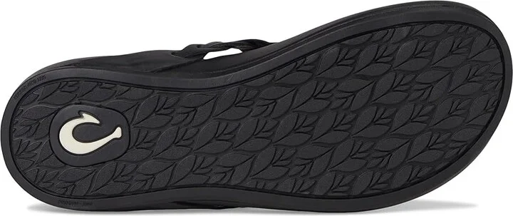 OluKai Lei Women's Sandals Lava Rock/Lava Rock : 9 B - Medium, Leather - Image 3