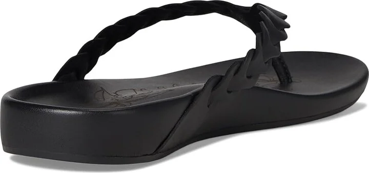 OluKai Lei Women's Sandals Lava Rock/Lava Rock : 9 B - Medium, Leather - Image 4