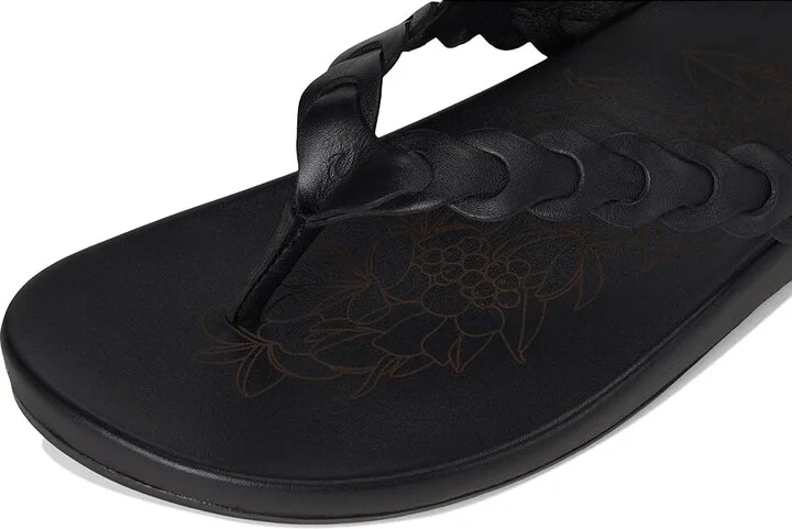 OluKai Lei Women's Sandals Lava Rock/Lava Rock : 9 B - Medium, Leather - Image 7