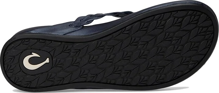OluKai Lei Women's Sandals Mood Indigo/Mood Indigo : 8 B - Medium, Leather - Image 3