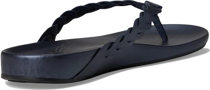OluKai Lei Women's Sandals Mood Indigo/Mood Indigo : 8 B - Medium, Leather - Image 4