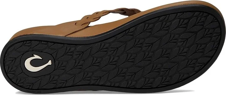 OluKai Lei Women's Sandals Tan/Tan : 8 B - Medium, Leather - Image 3
