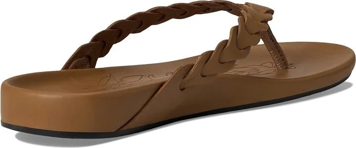 OluKai Lei Women's Sandals Tan/Tan : 8 B - Medium, Leather - Image 4