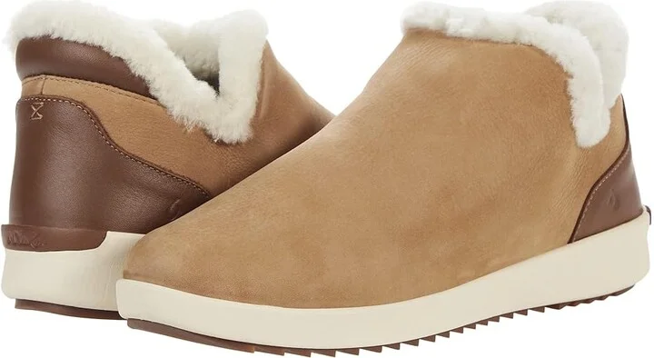 OluKai Malua Hulu Women's Shoes Tan/Tapa : 5 B - Medium, Suede