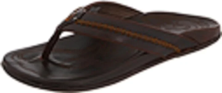OluKai Mea Ola Men's Sandals Dark Java/Dark Java : 7 D - Medium, Leather - Image 2
