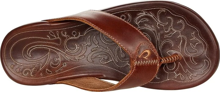 OluKai Mekila Men's Shoes Natural/Natural : 7 D - Medium, Leather - Image 2