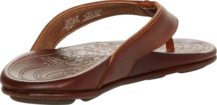 OluKai Mekila Men's Shoes Natural/Natural : 7 D - Medium, Leather - Image 4