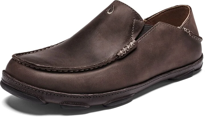 OLUKAI Men's Moloa Dark Wood/Dark Java Loafers 13 M US