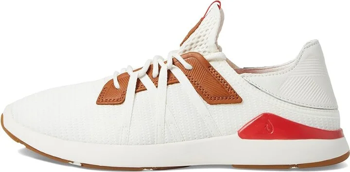OluKai Mio Li Men's Shoes Bright White/Red Lava : 7 D - Medium, Textile - Image 6