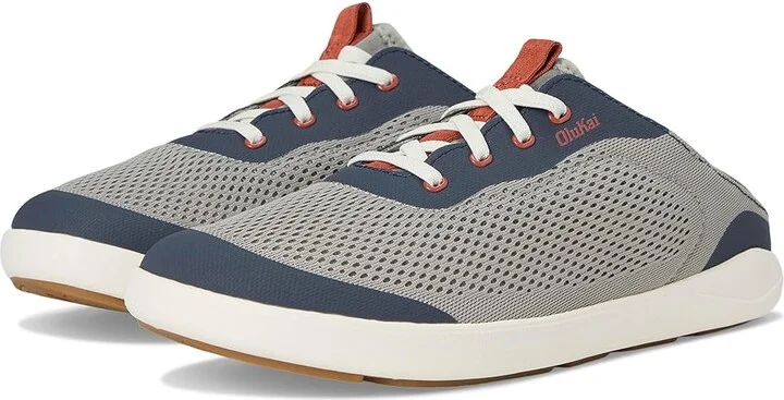 OluKai Moku Pae Men's Shoes Ash/Trench Blue : 9 D - Medium, Textile