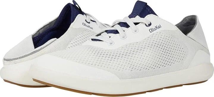 OluKai Moku Pae Men's Shoes Bright White/Pacifica : 7 D - Medium, Textile