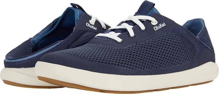 OluKai Moku Pae Men's Shoes Trench Blue/Off-White : 7 D - Medium, Textile