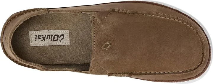 OluKai Moloa Men's Slip on Shoes Clay/Toffee : 11.5 D - Medium, Leather - Image 2