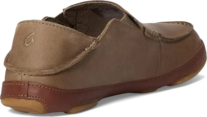 OluKai Moloa Men's Slip on Shoes Clay/Toffee : 11.5 D - Medium, Leather - Image 4