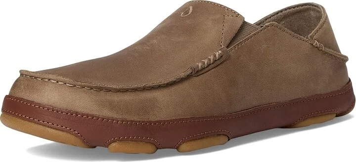 OluKai Moloa Men's Slip on Shoes Clay/Toffee : 11.5 D - Medium, Leather - Image 5