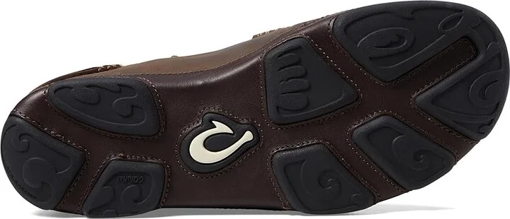 OluKai Moloa Men's Slip on Shoes Dark Wood/Dark Java : 10 D - Medium, Leather - Image 4