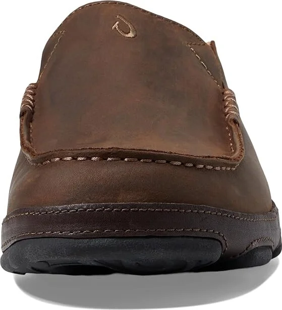 OluKai Moloa Men's Slip on Shoes Dark Wood/Dark Java : 10 D - Medium, Leather - Image 6