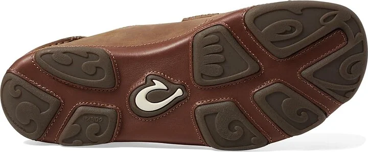 OluKai Moloa Men's Slip on Shoes Ray/Toffee : 7 D - Medium, Leather - Image 4