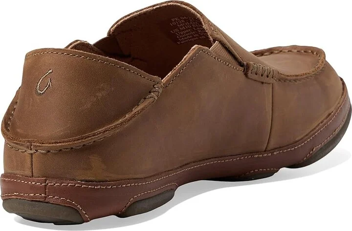 OluKai Moloa Men's Slip on Shoes Ray/Toffee : 7 D - Medium, Leather - Image 5
