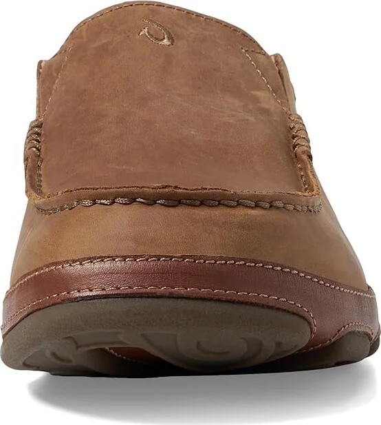 OluKai Moloa Men's Slip on Shoes Ray/Toffee : 7 D - Medium, Leather - Image 6