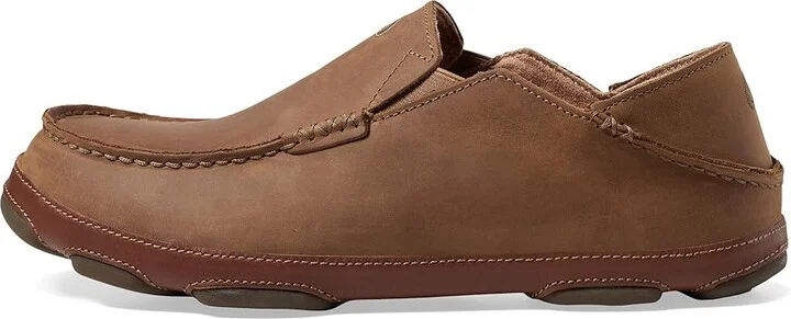 OluKai Moloa Men's Slip on Shoes Ray/Toffee : 7 D - Medium, Leather - Image 7