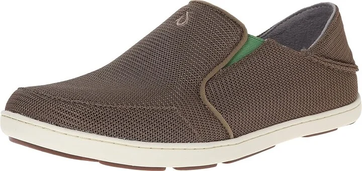 OluKai Nohea Mesh Men's Slip on Shoes Mustang/Lime Peel : 8.5 D - Medium, Canvas/Textile - Image 2