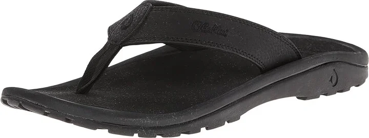 OluKai Ohana Men's Sandals Black/Black : 7 D - Medium, Synthetic - Image 2